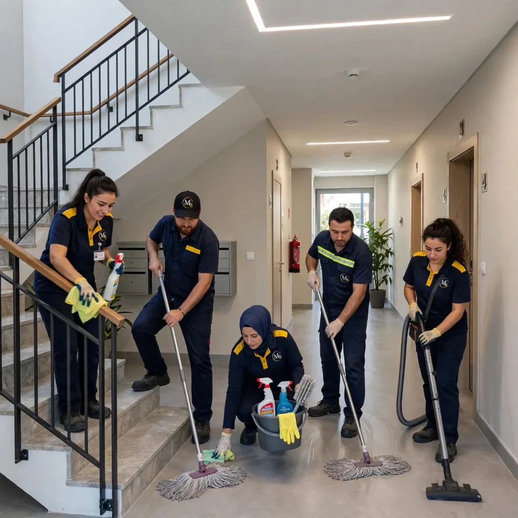 Kapaklı apartman merdiven temizliği — Mis Adım Temizlik ekibi